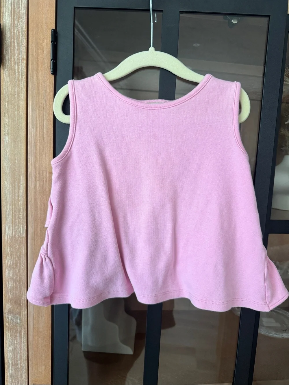 TBBC love you back top palm beach pink ruffle toddler girl pima tank